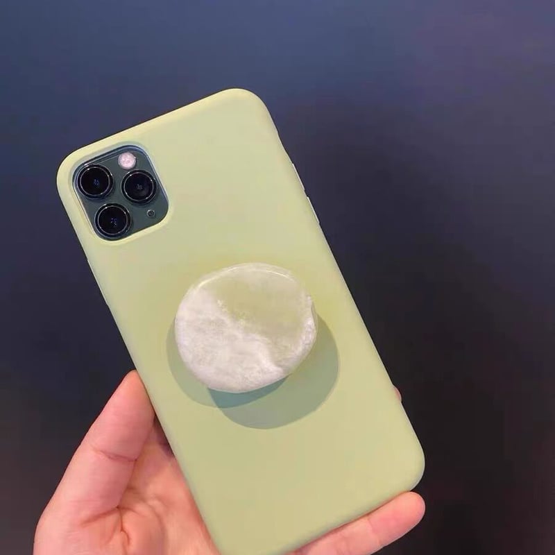 008」スマホ グリップ 天然石 スマホ スタンド おしゃれ ピュア