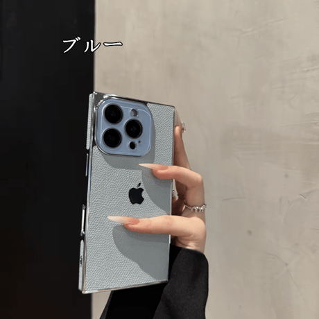 「417」iphone ケース スクエア 人気 iphoen17/17pro/16 レザーケース 四角 おしゃれ