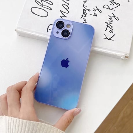 「005」グラデーションカラー iphone17/16/16pro ガラスケース カメラ保護 iphone15pro ケース おしゃれ