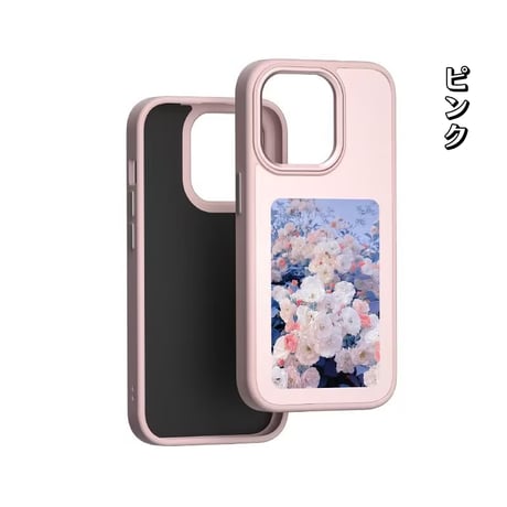 「375」アプリで自由にDIY！電子 ペーパー iphone ケース E-Inkディスプレイ搭載 iphone16/15 ケース