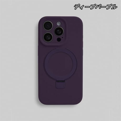 「510」iphoneケース リキッドシリコン iphone17pro/16proケース magsafe スタンド