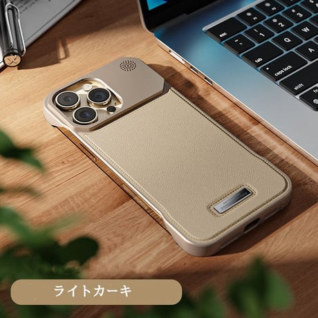 「356」iphoneフレームレスケース マグセーフ ケース アロマディフューザーつき