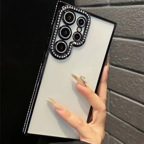 「194」galaxy ケース おしゃれ 透明 ギャラクシーs24/s23+ ケース キラキラ インナーシート付き
