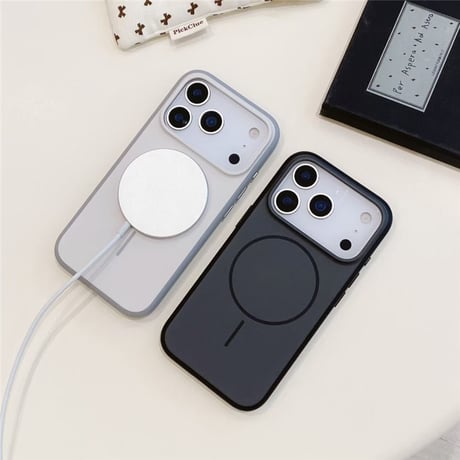 「445」iphone17/17promax ケース magsafe iphoneケース 指紋つかない
