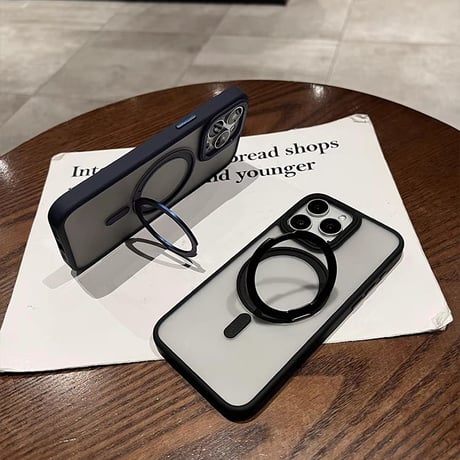 「139」マグセーフ ケース iphone15/14 ケース スタンド付き iphone 耐 衝撃 ケース マット 指紋防止