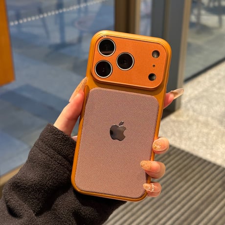 「490」magsafe対応 iphone17pro/16/15ケース カメラ保護 ファインウーブンケース