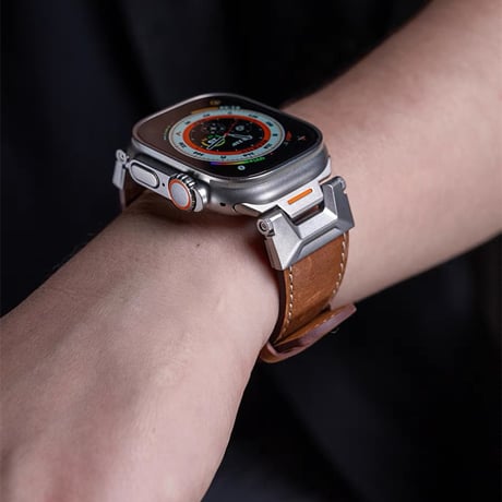 「157」アップル ウォッチ バンド 高級 メンズ apple watch7/8/Ultra バンド レザービジネス