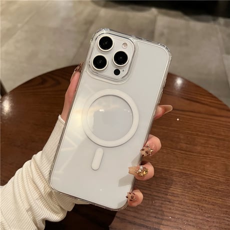 「395」magsafe クリア ケース iphone17/17pro ケース おしゃれ カメラコントロールカバー付き