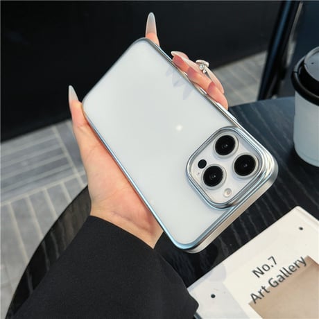 「287」クリア iphone16pro/16promax ケース シンプル iphone ケース サイドカラー