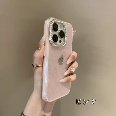 「373」キラキラ の iphone ケース ラメ 女子 iphone16pro/15 ケース 可愛い 韓国