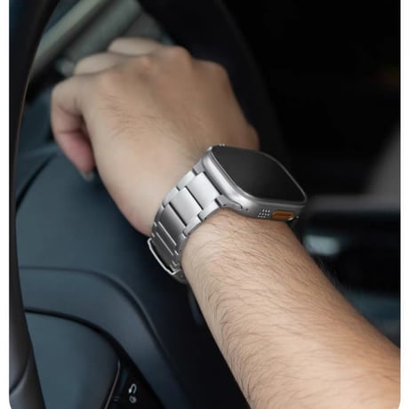 「524」アップルウォッチバンド チタン メンズ apple watchバンド ビジネス 高級