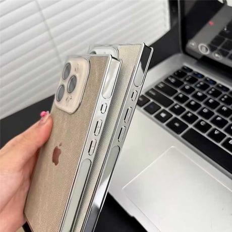 「441」iphone デニム ケース スクエア型  iphone17/16 ケース おしゃれ
