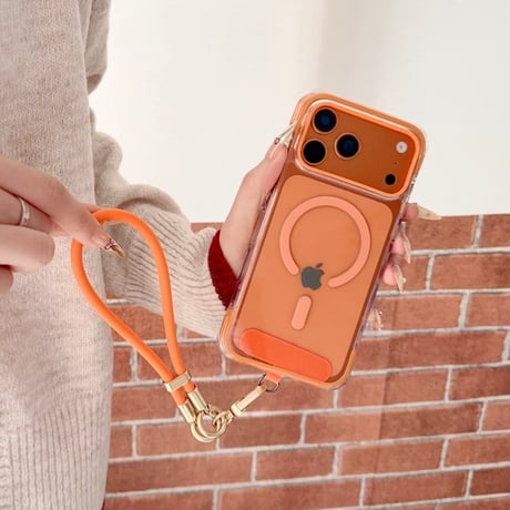 「493」magsafe対応 iphoneケース 衝撃に強い おしゃれ iphone17/16 クリアケース ストラップ付き ラッピング付き