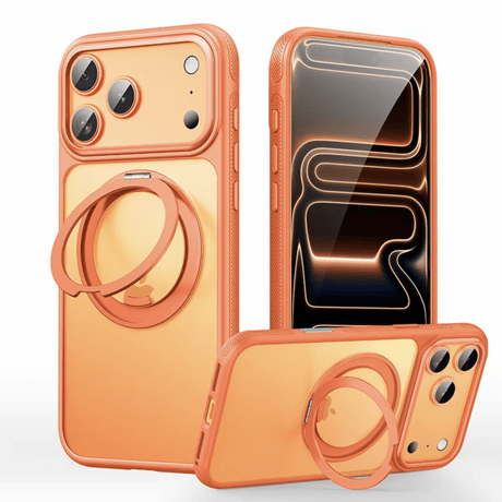 「466」360度回転スタンド iphone17pro/16 ケース マット クリア magsafeケース 耐衝撃 おしゃれ