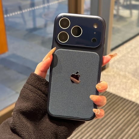 「490」magsafe対応 iphone17pro/16/15ケース カメラ保護 ファインウーブンケース