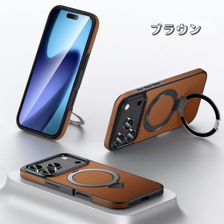 「289」magsafeケース 牛革 iphone17/17pro ケース 高級 iphone ケース スタンド機能