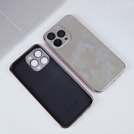 「184」iphone16 ケース 背面 ミラー おしゃれ iphone15/15pro ケース 高アルミナガラス カメラ保護
