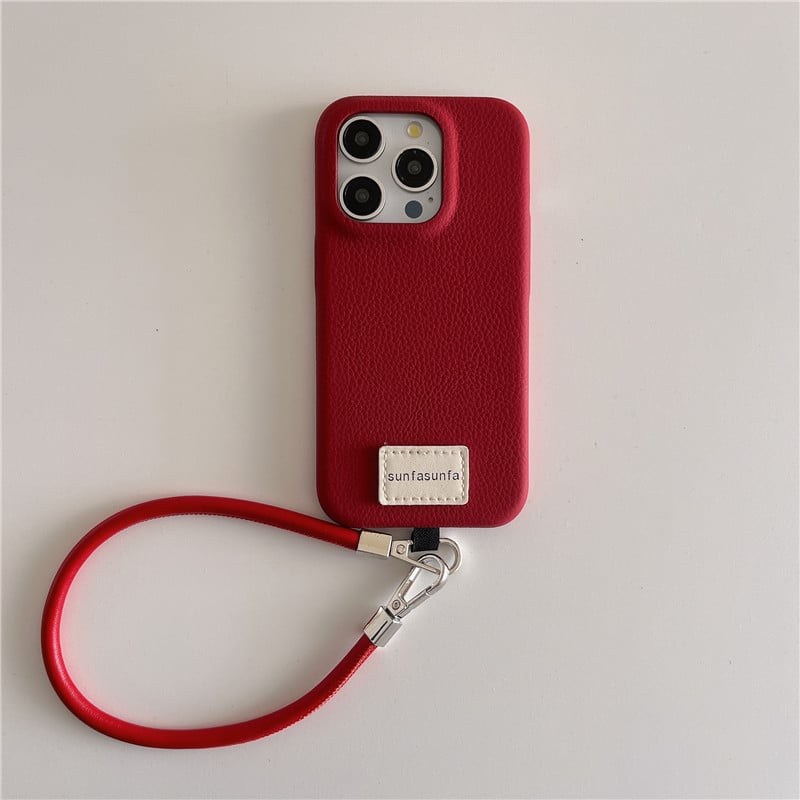 257」iphone16/16pro ケース 韓国 シンプル スマホ ストラップ 付き