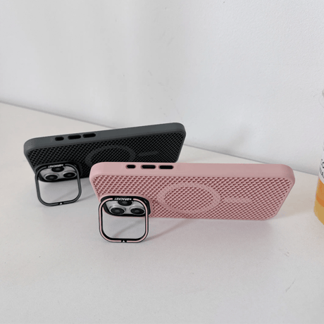 「372」iphone17/16/15 ケース 放熱 magsafe ケース iphone スタンド 付き ケース