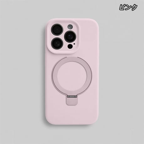 「510」iphoneケース リキッドシリコン iphone17pro/16proケース magsafe スタンド