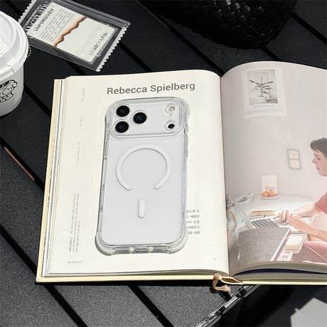 「497」Easoncase iphoneケース 耐衝撃 クリア magsafe対応ケース かわいい