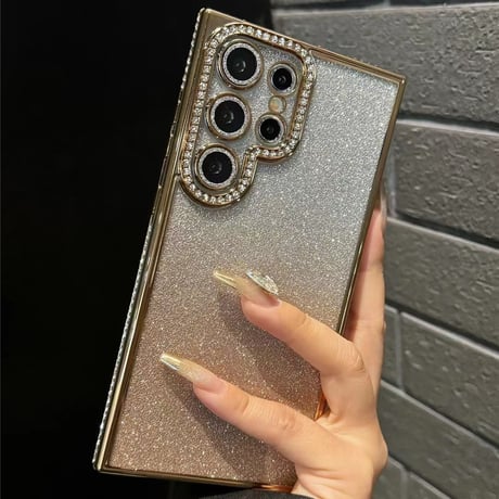 「194」galaxy ケース おしゃれ 透明 ギャラクシーs24/s23+ ケース キラキラ インナーシート付き