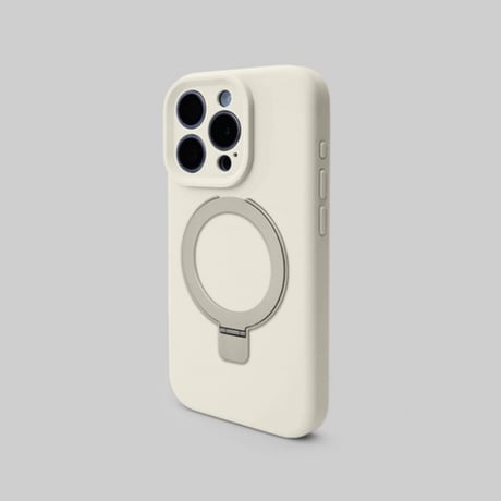 「510」iphoneケース リキッドシリコン iphone17pro/16proケース magsafe スタンド