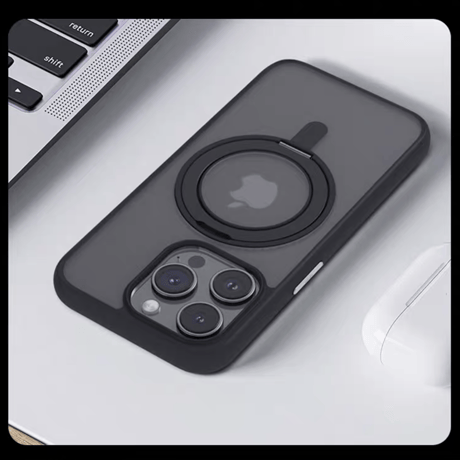 「280」iphone16/16pro ケース 360度回転 スタンド付き ダンピング magsafe ケース 指紋防止