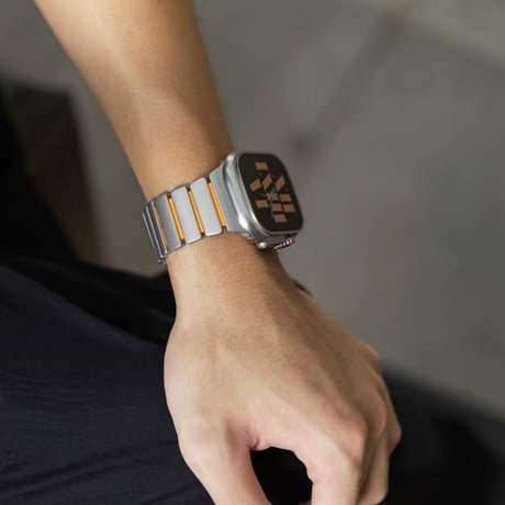 「533」apple watch チタン バンド series7/8/9/10/Ultra アップルウォッチバンド マグネット 高級 メンズ