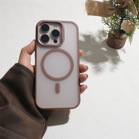 「397」マグセーフ ケース iphone17/16/15pro ケース マット 半透明 指紋防止