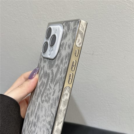 「427」iphone ヒョウ 柄 ケース スクエア型 iphone17/16 ケース おしゃれ レオパード