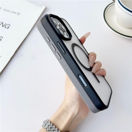 「325」magsafeケース iphone ケース 半 透明 マット iphone16/16pro ケース カメラコントロールカバー付き