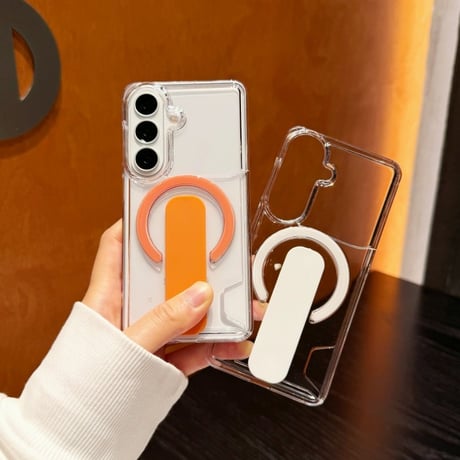 「509」iphoneケース カード収納 背面 クリア magsafeケース ベルト付き galaxy s25/26ケース スタンド機能