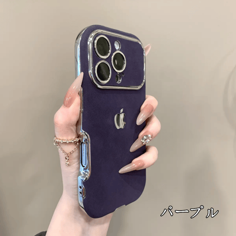 「377」iphone ケース スエード風 iphone16/15 ケース おしゃれ 耐衝撃
