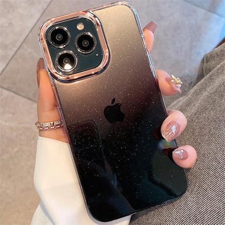 「126」キラキラ iphone17/16 ケース クリア iphone ケース グラデーション