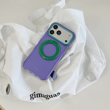 「512」Easoncase iphoneケース バイカラー かわいい iphone17pro/16proケース マグスタンド