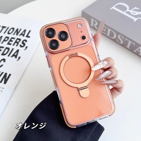 「477」Easoncase 隠しスタンド付き iphone17/17pro ケース クリア 黄ばみにくい iphone16/15 ケース magsafe対応