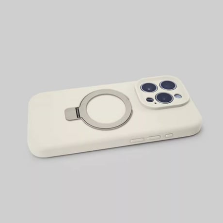 「510」iphoneケース リキッドシリコン iphone17pro/16proケース magsafe スタンド