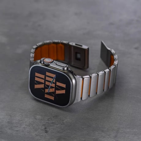 「533」apple watch チタン バンド series7/8/9/10/Ultra アップルウォッチバンド マグネット 高級 メンズ