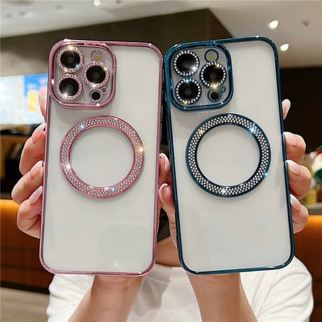「221」magsafe クリア ケース iphoneケース iphone ケース 透明 可愛い インナーシート付き
