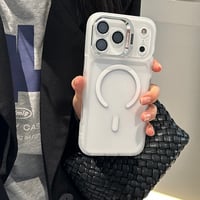 「105」Easoncase カメラリング付き iphone17pro/16 magsafe対応ケース クリア iphone15/14 ケース 隠れスタンド