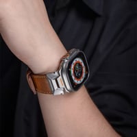 「157」アップル ウォッチ バンド 高級 メンズ apple watch7/8/Ultra バンド レザービジネス