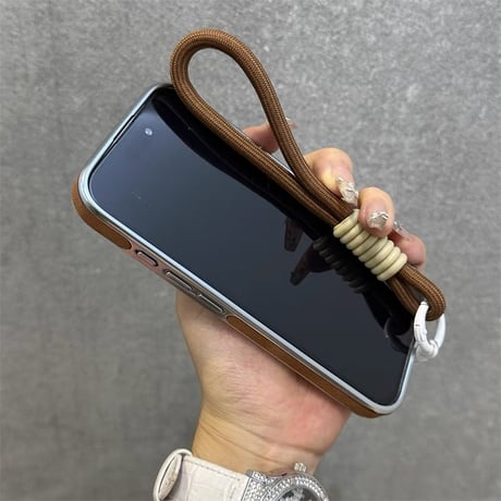 「458」iphone air/17proケース レザー iphone16ケース 隠しスタンド ストラップ付き