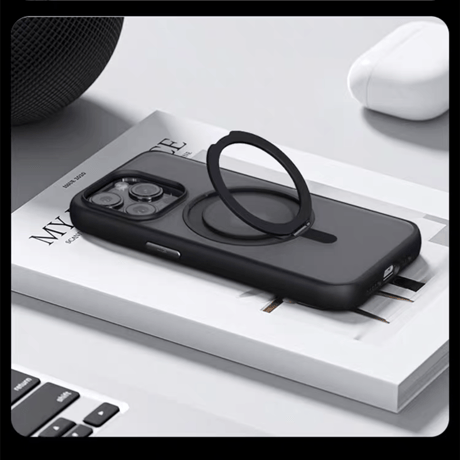 「280」iphone16/16pro ケース 360度回転 スタンド付き ダンピング magsafe ケース 指紋防止