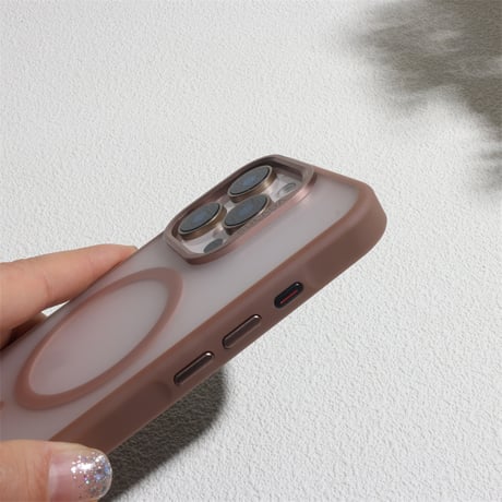 「397」マグセーフ ケース iphone17/16/15pro ケース マット 半透明 指紋防止