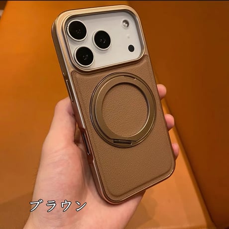 「457」iphone17pro/air ケース レザー iphoneスタンド付きケース magsafe対応