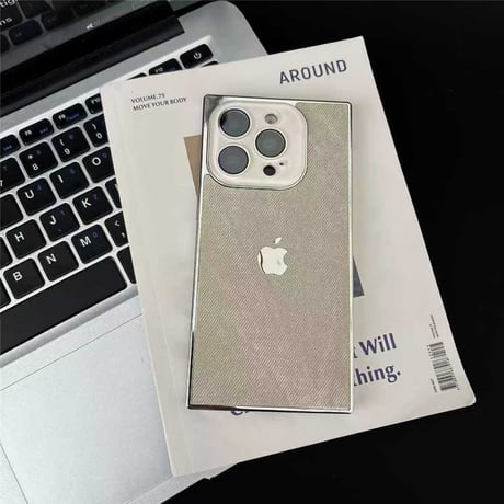 「441」iphone デニム ケース スクエア型  iphone17/16 ケース おしゃれ