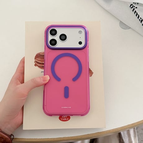 「520」Easoncase magsafe 対応 iphone18pro/18promax ケース かわいい iphone17pro/16 スマホケース 夏 っ ぽい バイカラー