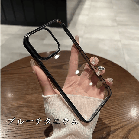 「287」クリア iphone16pro/16promax ケース シンプル iphone ケース サイドカラー
