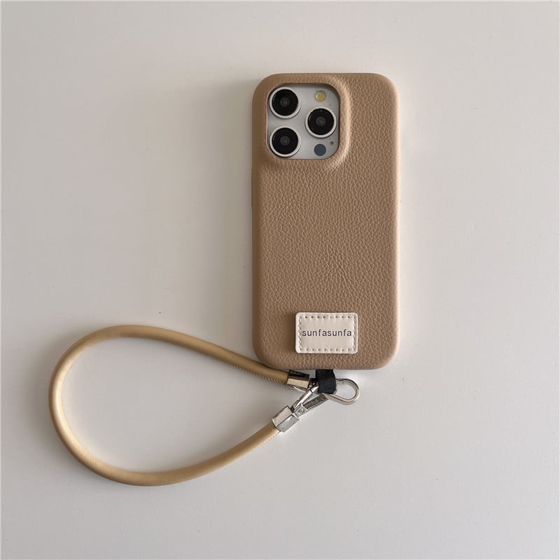 257」iphone16/16pro ケース 韓国 シンプル スマホ ストラップ 付き